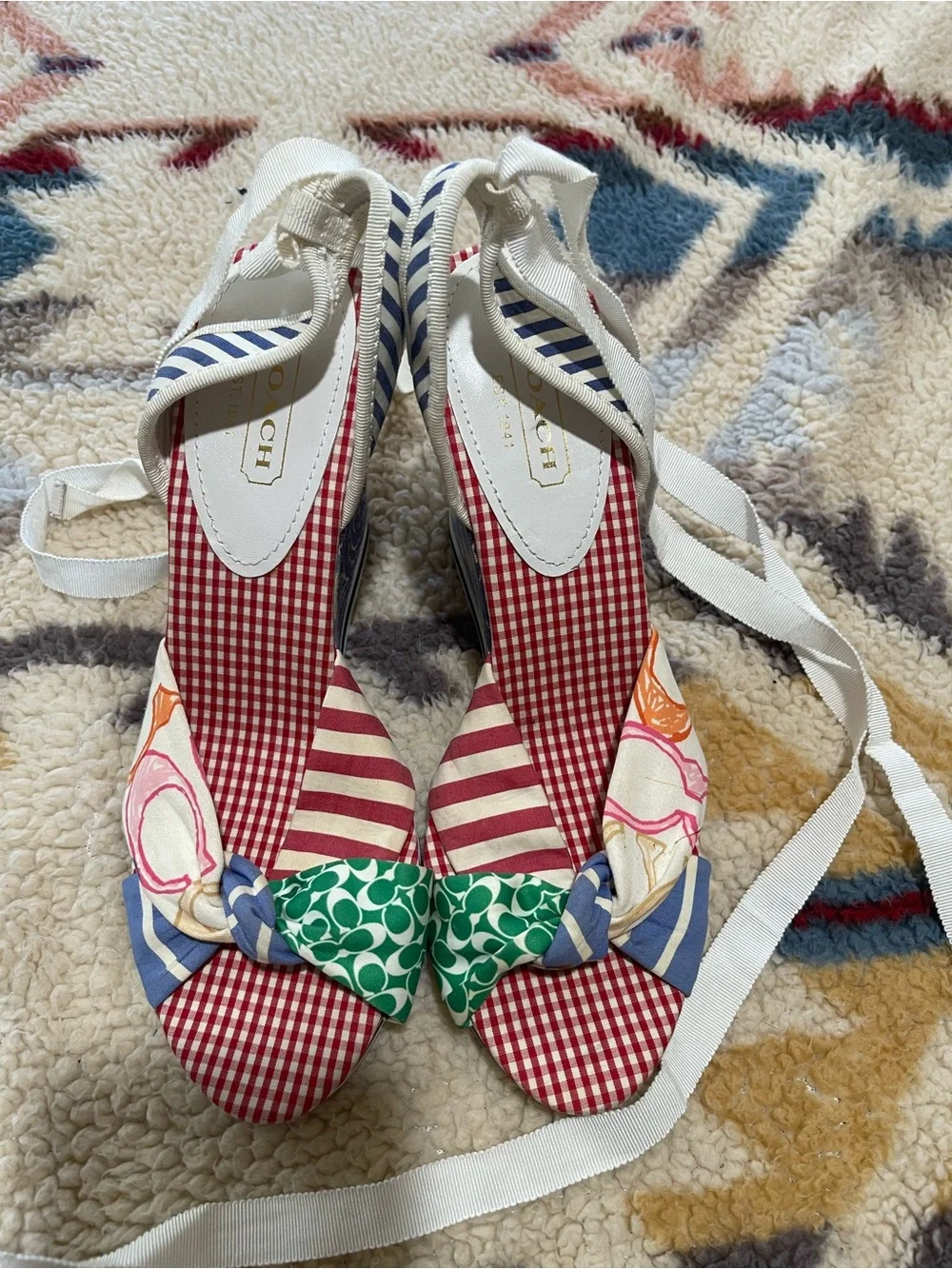 Coach Tammie Patchwork Wedge Sandals | Women’s Size 8 | NEVER WORN 🌸